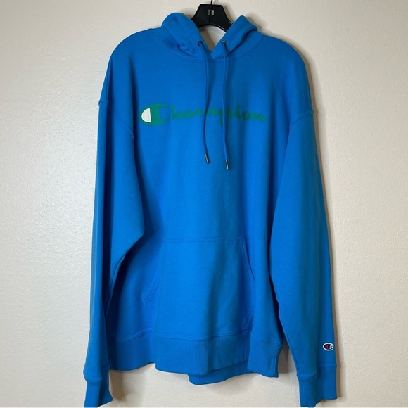 Champion Men's Powerblend Script Graphic Hoodie Size XL - Picture 3 of 9